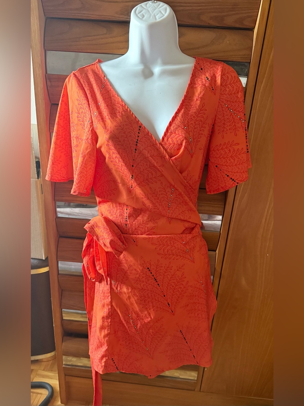 Cupshe Bright Orange Wrap Dress/Short